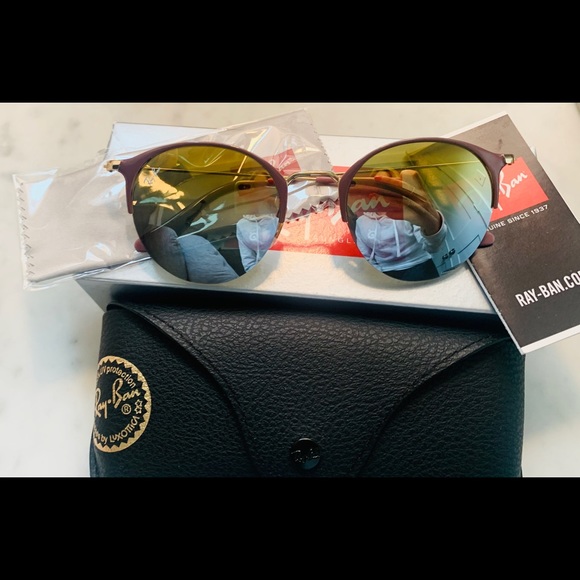 BNWT Ray-Ban 50mm Mirror Aviator Sunglasses - Picture 2 of 3